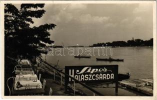 Budapest III. Kugler Ferenc vendéglős féle Sipos Halászkert, Sipos Halászcsárda. Lejárat a Zsigmond térnél