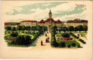 Szeged, Városház. Kosmos Kunstanstalt Art Nouveau litho