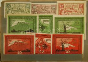 Ausztria 1920-as évek eleje 425 db szükségbankjegy sok különbözővel, részben eredeti berakóban T:I(t...