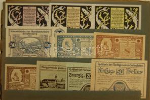 Ausztria 1920-as évek eleje 425 db szükségbankjegy sok különbözővel, részben eredeti berakóban T:I(t...