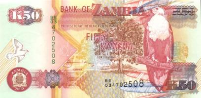 Zambia 8db klf modern bankjegy T:I