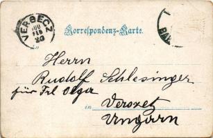 1900 Villach (Kärnten), mit dem Betriebsdirektionsgebäude der k. k. Staatsbahnen / railway managemen...