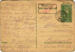 1944 Berger Endre zsidó 701/201 KMSZ (közérdekű munkaszolgálatos) levele a nagykátai munkatáborból / WWII Letter from a Jewish labor serviceman. Judaica (b)