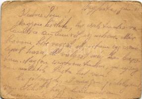 1944 Berger Endre zsidó 701/201 KMSZ (közérdekű munkaszolgálatos) levele a nagykátai munkatáborból /...