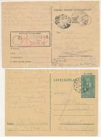 2 db magyar második világháborús zsidó KMSZ (közérdekű munkaszolgálatos) tábori posta munkatáborból: Sellő Dénes (Judaika) / 2 WWII Hungarian letters between Jewish labor serviceman and his loved one. Judaica