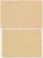 2 db magyar második világháborús zsidó KMSZ (közérdekű munkaszolgálatos) tábori posta munkatáborból:...