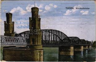 1917 Torun, Thorn; Weichselbrücke / bridge (Rb)