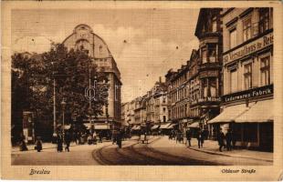 1914 Wroclaw, Breslau; Ohlauer Straße / street view, shops (EK)