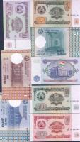 Tadzsikisztán 8db klf modern bankjegy T:I