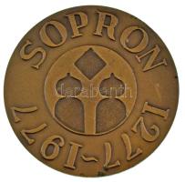 Renner Kálmán (1927-1994) 1977. "Sopron 700 éves" kétoldalas bronz emlékérem (60mm) T:AU,X...