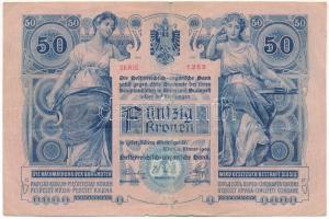 1902. 50K "1353 89075" T:F kis szakadás, kis ly. (tűnyom?) / Hungary 1902. 50 Korona "...