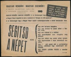 1944 "Magyar rendőr! Magyar csendőr! A nép ellensége vagy (...)", II. világháborús németel...