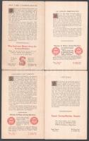 cca 1905 19 db Singer varrógép reklámlap, egyik oldalán New York City látványosságaival illusztrált,...