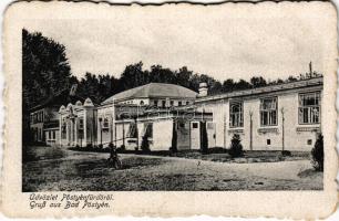 1917 Pöstyén-fürdő, Kúpele Piestany; fürdő. Kohn Bernát kiadása / bath + "Rotes Kreuz Kriegsspital Bad-Pöstyén Katonai Ápolási Ügyben Portómentes" (EB)