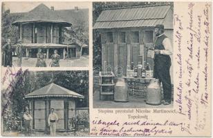 Nagytopoly, Nagy-Topolovecz, Topolovec, Grosstoplowetz, Topolovet, Topolovatu Mare; Stupina preotului Nicolae Martinovici / Nicolae Martinovici pap méhészete / the priest's beekeping farm, apiary (EK)