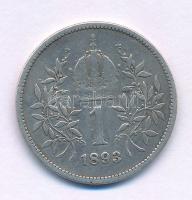 Ausztria 1893. 1K Ag "Ferenc József" T:F 
Austria 1893. 1 Corona Ag "Franz Joseph&qu...