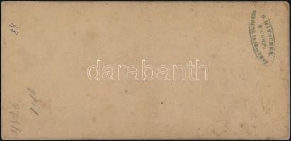 cca 1870-1880 Lányok kettesben, finom erotikus sztereófotó, kézzel színezett, 8,5×17,5 cm