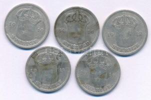 Svédország 1911-1919. 50ö Ag (5xklf) T:F
Sweden 1911-1919. 50 Öre Ag (5xdiff) C:F