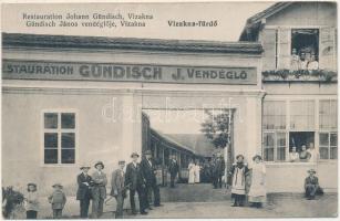 1915 Vízakna, Salzburg, Ocna Sibiului; Restauration Johann Gündisch / Gündisch János vendéglője, étterem. Czelnai Gyula felvétele / restaurant (EK)