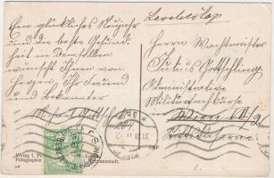 1911 Petres, Petersdorf (bei Bistritz), Petris; Ev. Schule / Evangélikus iskola / Lutheran school (E...