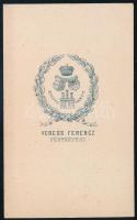 cca 1860 Előkelő hölgy portréja, háttérben asztali órával, keményhátú fotó Veress Ferenc kolozsvári ...