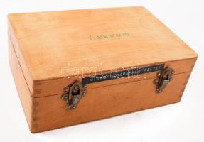 Gamma mikrofotografáló feltét, lencsékkel, dobozában