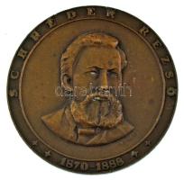 Kovács Dezső (1921-) 1970. "Schréder Rezső / 100 éves a Fémkohászattani Tanszék 1870-1970" bronz emlékérem (55mm) T:AU kis patina, ph.