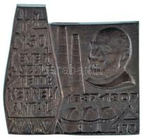 1987. &quot;150 éve született Kerpely Antal 1837-1907 / Emlékülés Miskolc-Diósgyőr 1987&quot; kétoldalas, öntött bronz plakett (76x80mm) T:AU