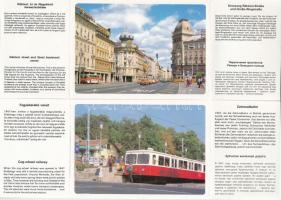 BUDAPEST "Régen és Most" - 9 db modern reprint kinyitható képeslap műanyag tartóban
