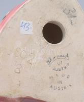 cca 1930 Tomasch Austria 2 darab art deco gyermekfej falidísz, jelzett, m: 11-12 cm