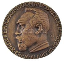 DN &quot;Építőipari Tudományos Egyesület - Alpár Érem Alapítva 1958&quot; kétoldalas, öntött bronz emlékérem, hátoldalon gravírozva (81mm) T:AU,XF