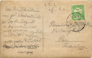 1912 Budapest VII. Gambrinus étterem belső, vendégek, zenekar. Erzsébet körút 27. photo (EK)