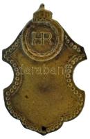 ~1930. "HR (Hadirokkant)" bronz zászlójelvény/botjelvény (23x33mm) T:AU