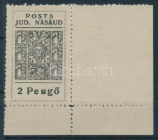 Naszód 1945 ívsarki 2P &quot;pont az n betűben&quot; tévnyomat, Bodor vizsgálójellel