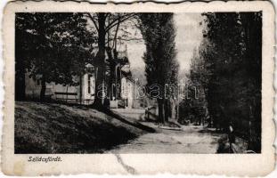 1917 Szliács-fürdő, Kúpele Sliac; villa, sétány. Molnár M. kiadása / villa, promenade