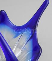 Murano nagyméretű kínáló. Jelzés nélkül, kis kopással, 43x18x18 cm