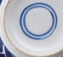 Kínai porcelán gyömbértartó, Qing jelzés, cca 19. sz., jelzett, m: 12 cm