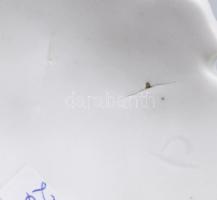 cca 1850, Nagyobb méretű porcelán cukortartó, kopással, kis sérüléssel, m: 16 cm