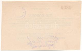 Zirc 1919. 10K "Zirczi Járási Takarékpénztár Pénztári-Jegye" T:AU Hungary / Zirc 1919. 10 ...