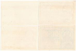 1919. "Ganz Törzsgyár" 1K piros sorszámmal + 2K piros sorszámmal + 5K piros sorszámmal + 1...