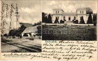 1904 Drávafok (Baranya), Bittó kastély, Református templom. Corvina Műintézet kiadása