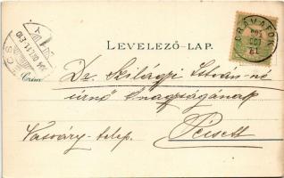 1904 Drávafok (Baranya), Bittó kastély, Református templom. Corvina Műintézet kiadása