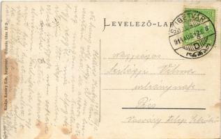 1914 Szigetvár, Zrínyi emlék, gyógyszertár, Korona szálloda. Kozáry Ede kiadása (fl)