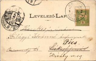 1904 Sellye, Baranyasellye; népviselet, Gróf Draskovich kastély, római katolikus kápolna. Art Nouvea...