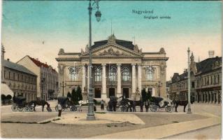 Nagyvárad, Oradea; Szigligeti színház, lovashintók, bor és sör csarnok / theatre, horse chariots, beer and wine hall