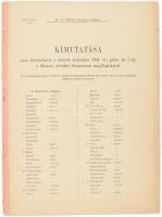 1906 A filoxéra járvánnyal érintett községeknek a kimutatása. 3400 település felsorolása. Papírgerinccel,. 41p