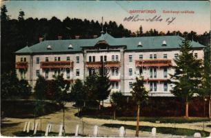 1918 Bártfafürdő, Bardejovské Kúpele, Bardiov, Bardejov; Széchenyi szálloda. Földes Samu kiadása / hotel (fa)