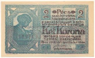 Pécs 1920.04.16. 2K házipénztár-pénztárjegy T:UNC,AU
Adamo PÉC-14.1
