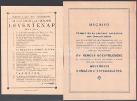 cca 1930 5db meghívó Leventenap, vármegyei mezőgazdasági kiállítás, fehérvári huszárok, kolozsvári egyetem, leventenap