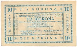 Sárospatak 1919. 10K szárazpecséttel, "02900" sorszámmal, aláírásokkal T:F szép papír
Ada...